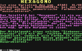 Hexagono-ST atari screenshot